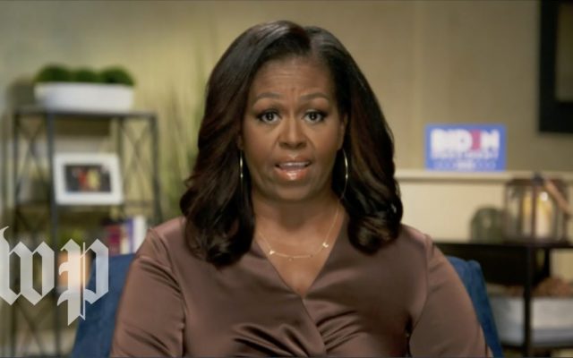 Michelle Obama sends a message with her necklace: VOTE